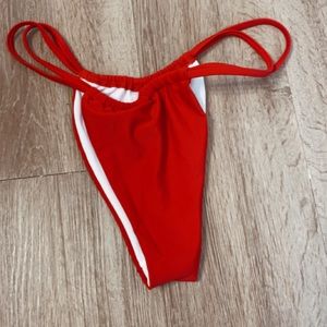 red bikini bottoms